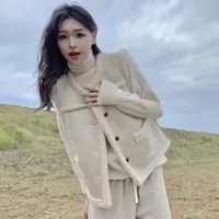 小香风羊羔毛马甲坎肩女2025新款百搭洋气外套小个子休闲减龄穿搭