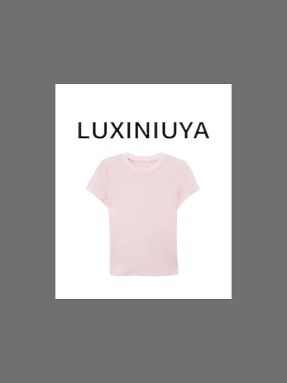 【LUXINIUYA】 轻量T 极简风基础百搭圆领正肩显瘦纯色T恤#CX3747