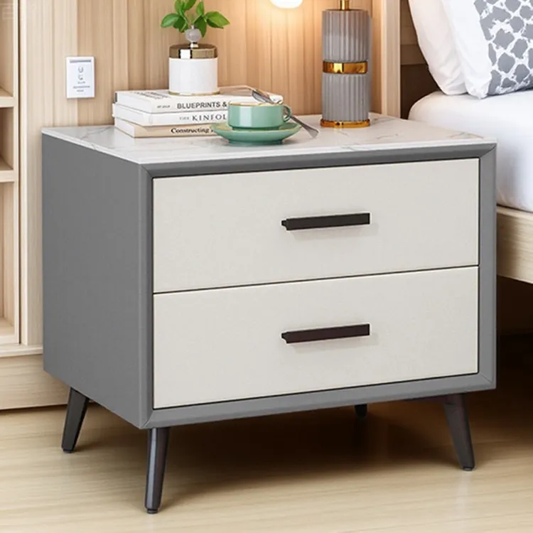 简易床头柜实木小型家用卧室出租房用轻奢高级感创意床头柜收纳柜