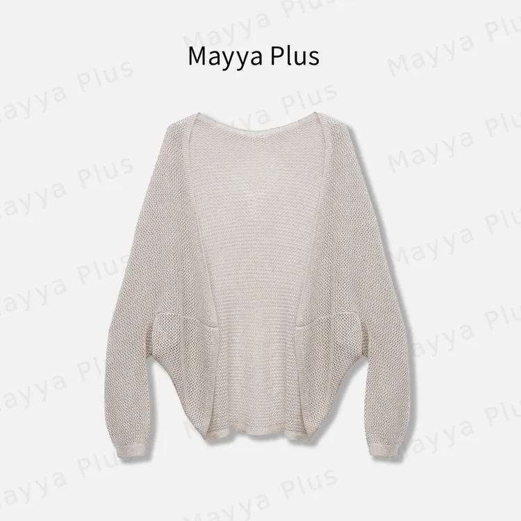 【捕梦网】Mayya Plus麦芽定制慵懒风针织衫上衣防嗮空调衫32528901