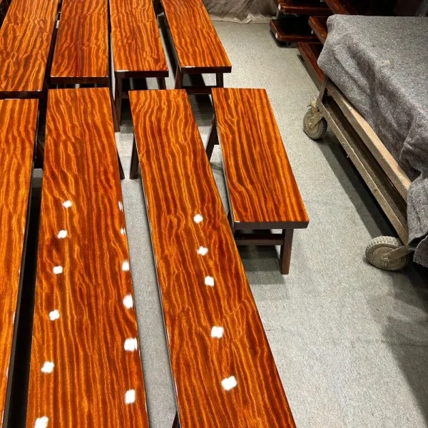 红塔利户外新中式长条凳阳台凳粉色凳子家用长方形实木木头长凳子