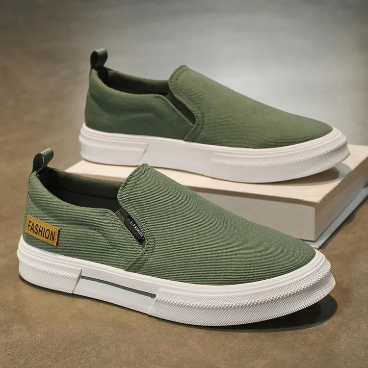 老北京布鞋男款夏季透气防臭软底帆布鞋懒人一脚蹬运动休闲平板鞋