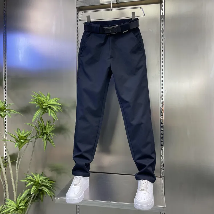 【严选】2025新款浅卡其秋季男士休闲裤微锥宽松简约微弹直筒男裤子