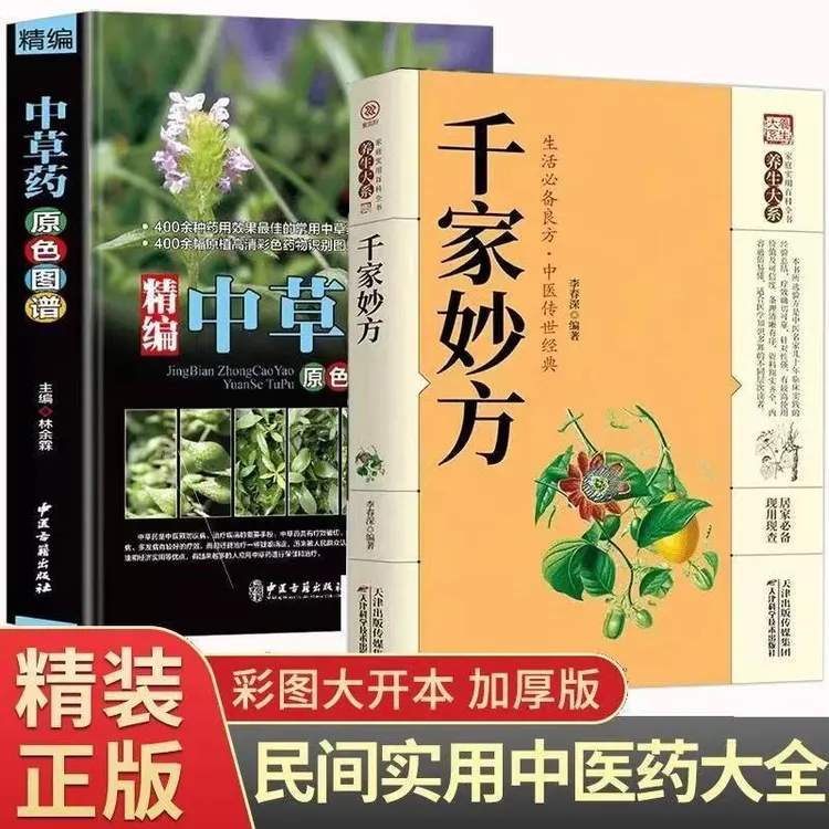 精编中草药原色图谱 千家妙方 中医学基础理论中草药彩图大全书