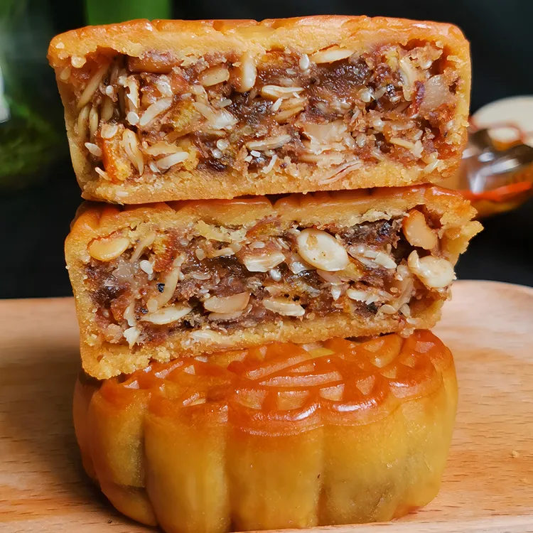 广西黑椒牛肉月饼五仁叉烧老式正宗广式皮薄馅足中秋糕点充饥零食