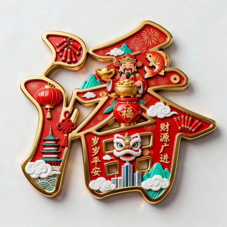 【潘】百家姓金属磁吸浮雕冰箱贴旅游景点纪念文创伴手礼装饰门贴