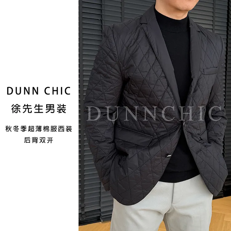 徐先生出品秋冬季超薄棉服后背双开叉西装BX6701【杜恩】