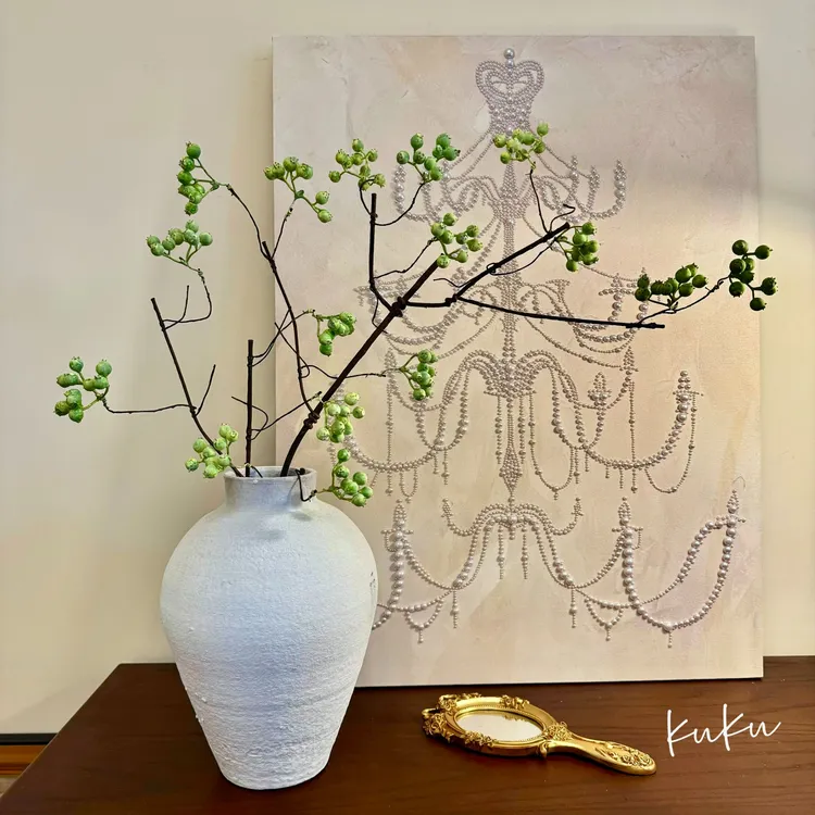 高端仿真花马桑果客厅插花装饰氛围感摆件逼真果实侘寂风花艺【荐】