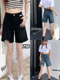 新款高端软牛仔高弹力牛仔裤五分裤71046