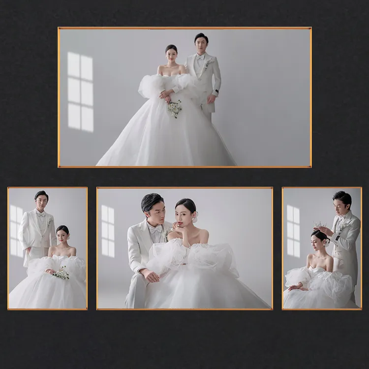 婚纱照相框挂墙大尺寸结婚照放大床头48寸洗照片100张包邮送相册