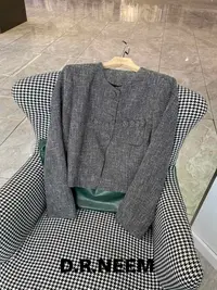 DRN 包扣不规则小香外套