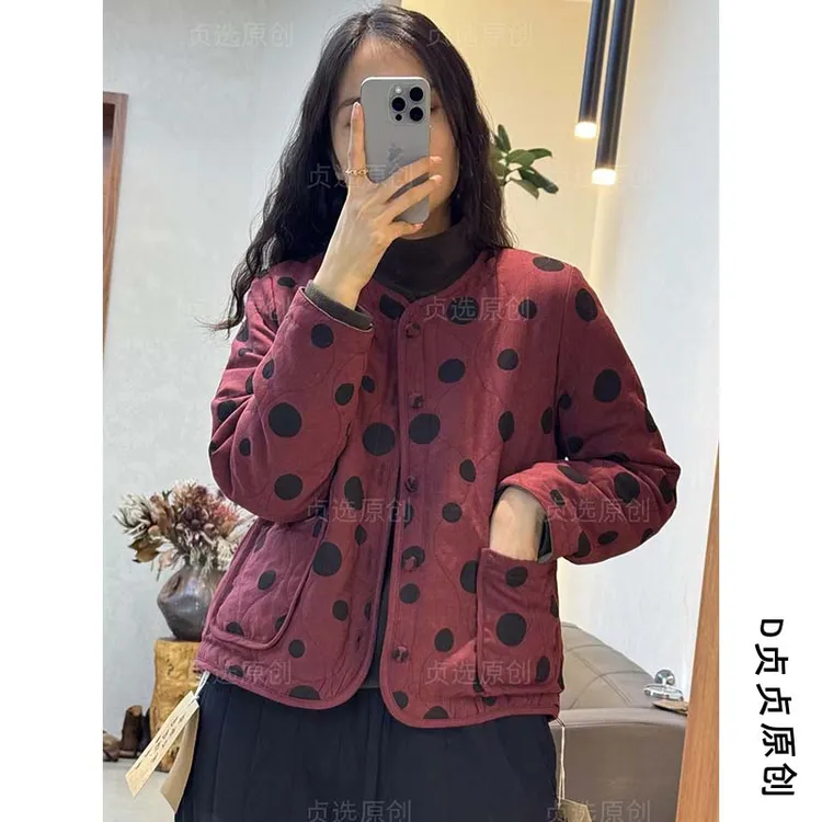 24376-两面穿波点棉衣棉服