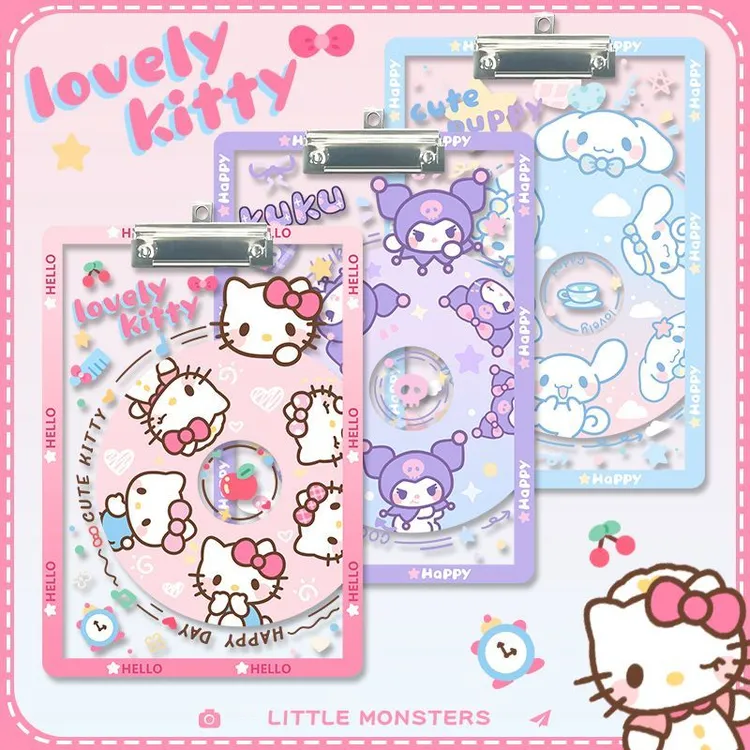 kitty三丽鸥夹板写字板a4垫板小学生专用文件夹板画画书写板可爱