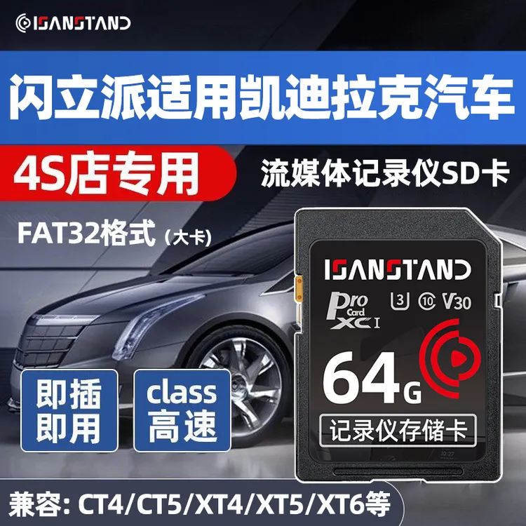 闪立派SD卡适用于凯迪拉克流媒体内存卡记录仪存储卡fat32格式16g