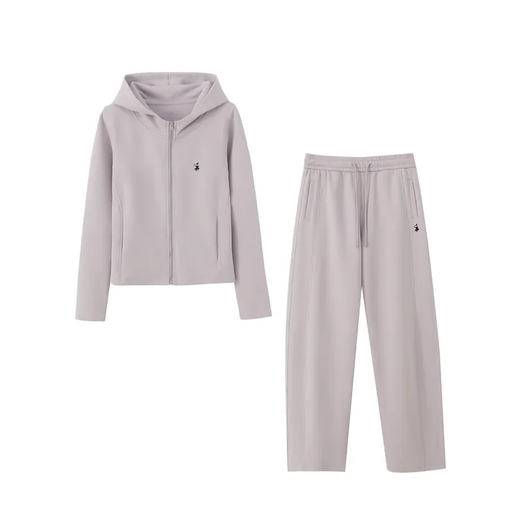 秋季新款国际保罗POLO GWON收腰款运动拉链连帽套装22031