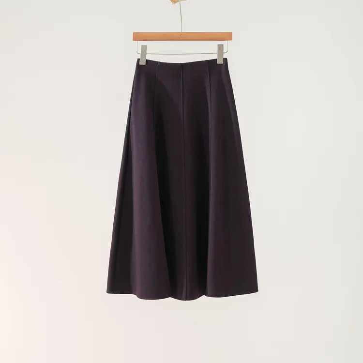 西子/【翩跹】桑蚕丝羊绒加厚8片立裁A字松紧高腰显瘦半裙/BQXS0338