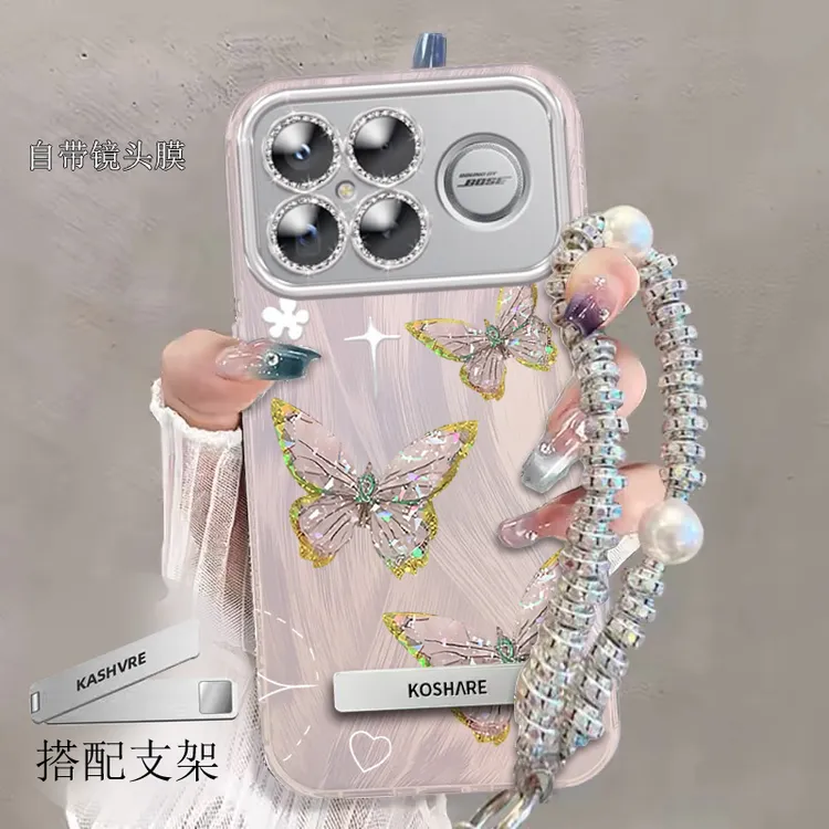 全包摄像头红米K90ProMax手机壳羽纱蝴蝶REDMIK90软壳新款小清新