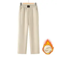 【现货浮力】高腰外穿休闲裤卫裤运动裤加厚保暖纯色宽松直筒裤秋冬