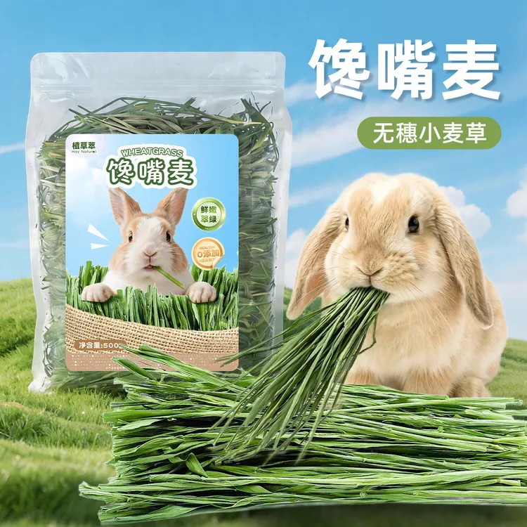馋嘴麦烘干小麦草兔子龙猫荷兰猪干草兔草豚鼠粮草兔饲料兔粮草段