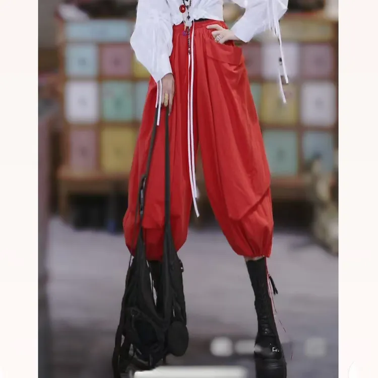 百搭设计感大口袋时尚休闲裤