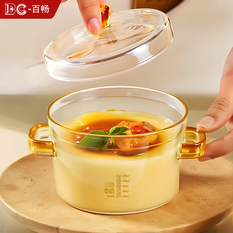 蒸鸡蛋羹专用碗玻璃带盖耐高温炖盅宝宝婴儿辅食蒸蛋神器食品级
