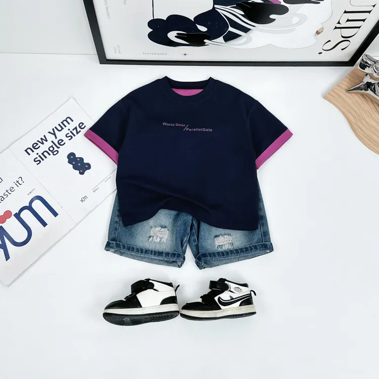 儿童短袖T恤夏季男童衣服夏装2025新款宝宝潮FB25101悠悠童话童装