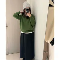 【小兔纱鸡心领毛衣】氛围柔软毛衣