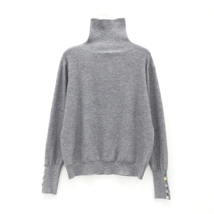 秋季新款梦幻星空亮丝亮片打底针织衫长袖百搭毛衣ly10291HH