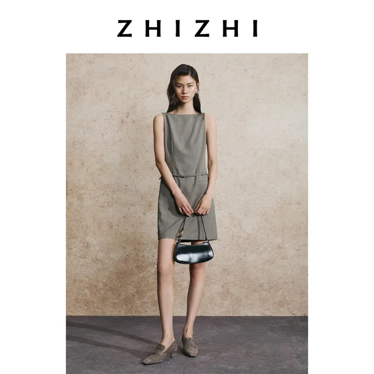 致知 琦罗香 羊毛一字肩Rachel裙ZZ2EAWL1020   ZZ2EAWLX008
