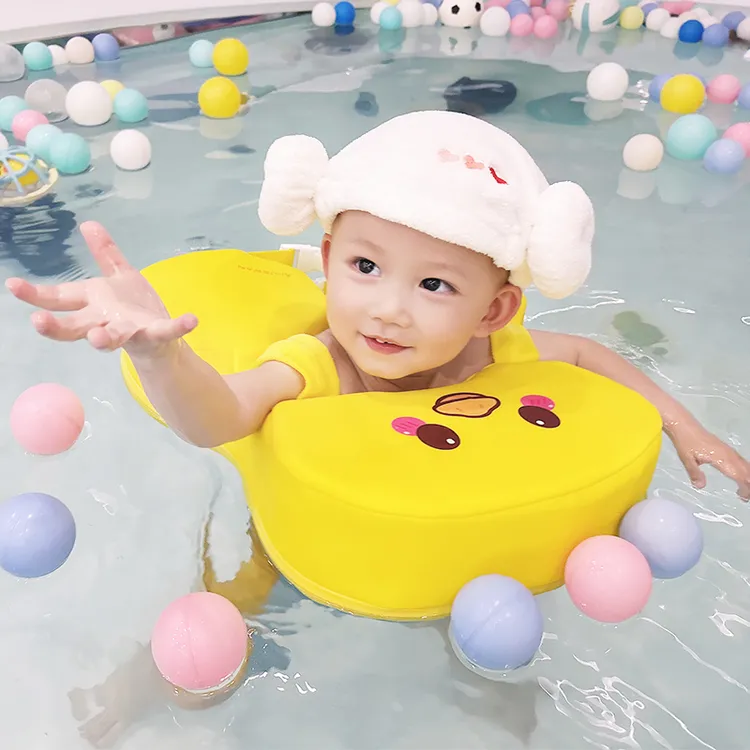 KLEYOU婴儿游泳圈免充气腋下卡通可爱0到3岁小月龄宝宝泡澡可拆洗