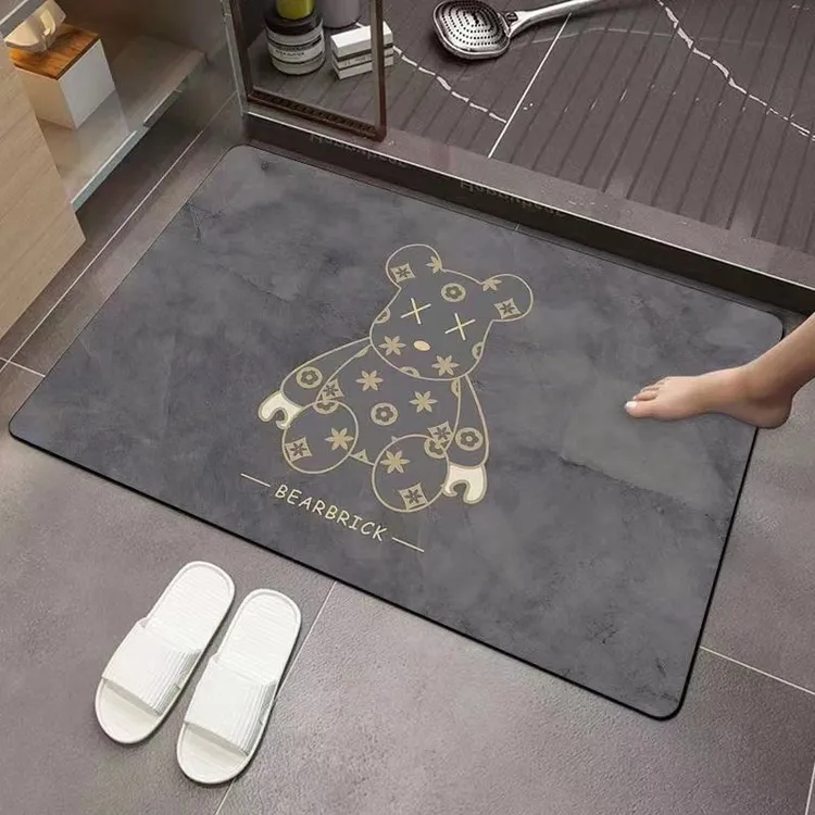 硅藻泥吸水防滑地垫卫生间浴室速干耐脏入户门脚垫