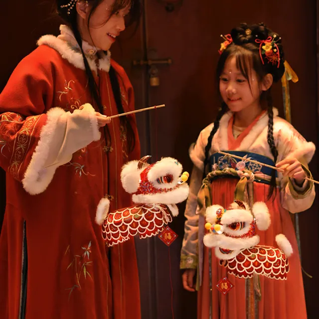 2025新年元宵节非遗醒狮灯笼手工diy材料包幼儿园儿童暖场花灯