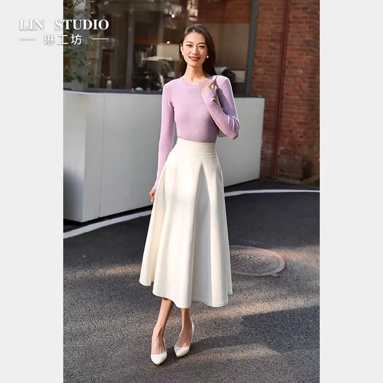 【珍稀100%小山羊绒babycashmere】琳工坊“矜柔”紫色针织衫唐琳设计