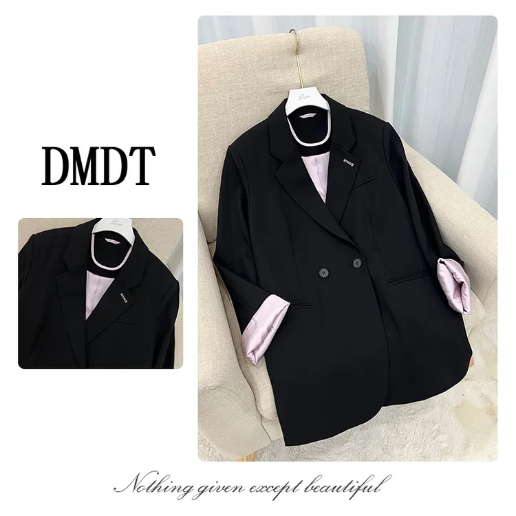 【DMDT潮牌】新品“格调小资”翻领显瘦休闲长袖百搭西装6077