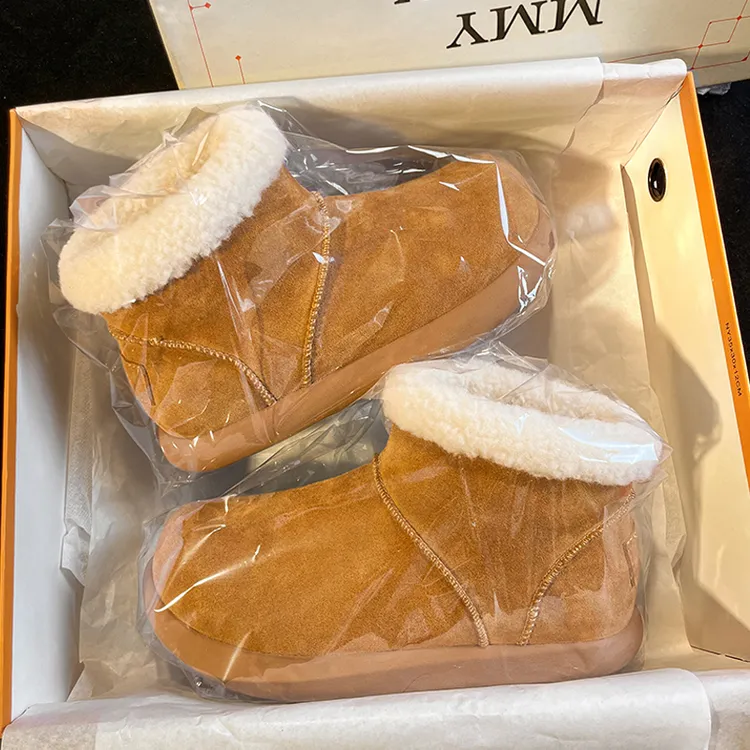 香港正品桑坡小土豆卷毛雪地靴女款冬季加绒加厚东北抗寒保暖棉鞋