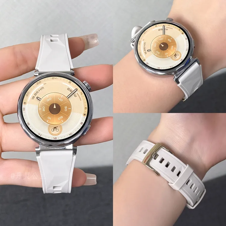 丹灵公主适用华为gt6表带gt5手表gt4女款watchgt硅胶星光色按键款