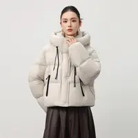 〈纪朵研〉1848冬季女款新款宽松加厚连帽面包服外套女士