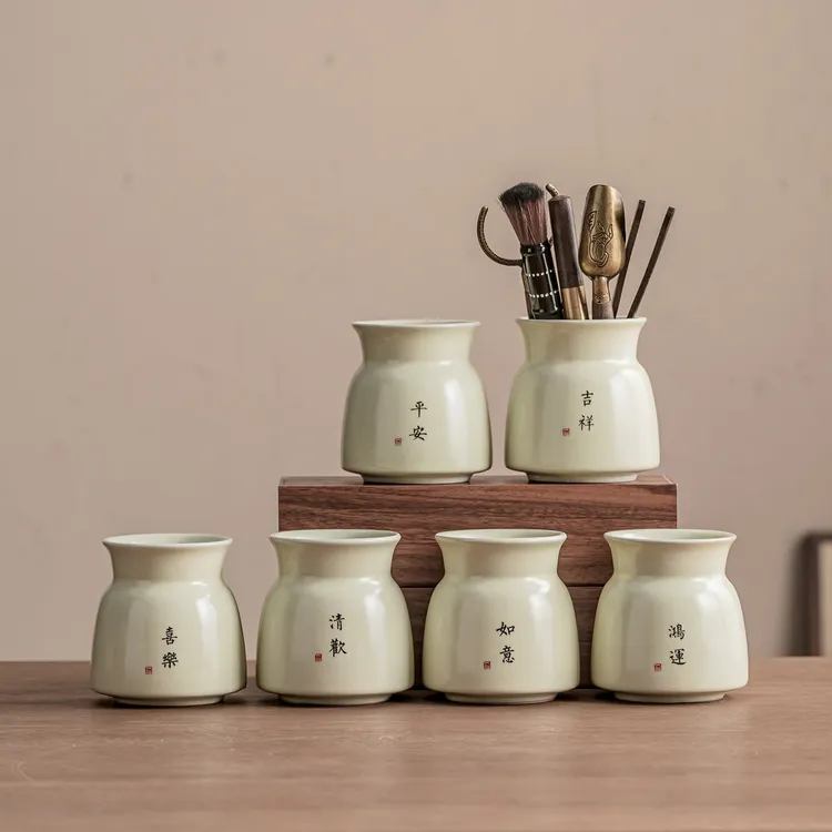 羊脂玉白瓷茶道家用套装六君子功夫茶具配件用品大全收纳泡茶工具