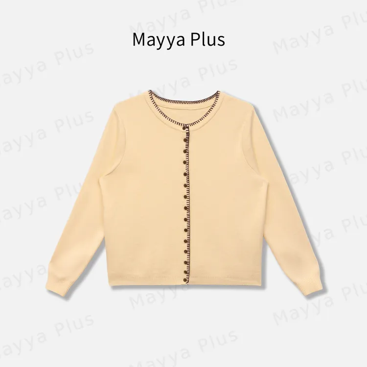 【时光恋人】Mayya Plus麦芽定制流光风显瘦针织开衫上衣32537081
