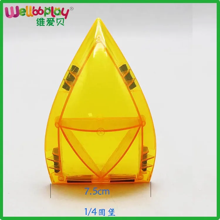厂家批发彩窗磁力片异形件圆堡配件儿童益智拼装积木磁力片圆堡