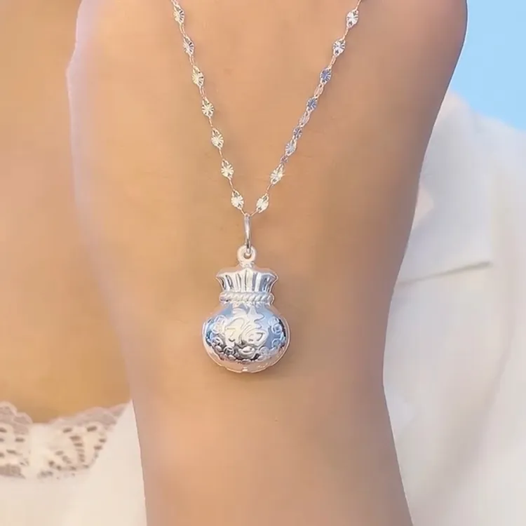 坠链均足银 足银福气满满 代代有福项链