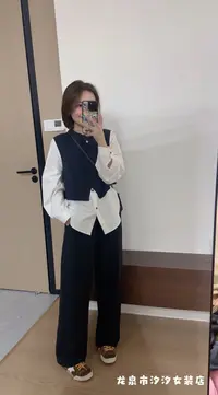 【汐汐女装二店】小个子定制宽松型秋季百搭款假两件上衣 CHX25066