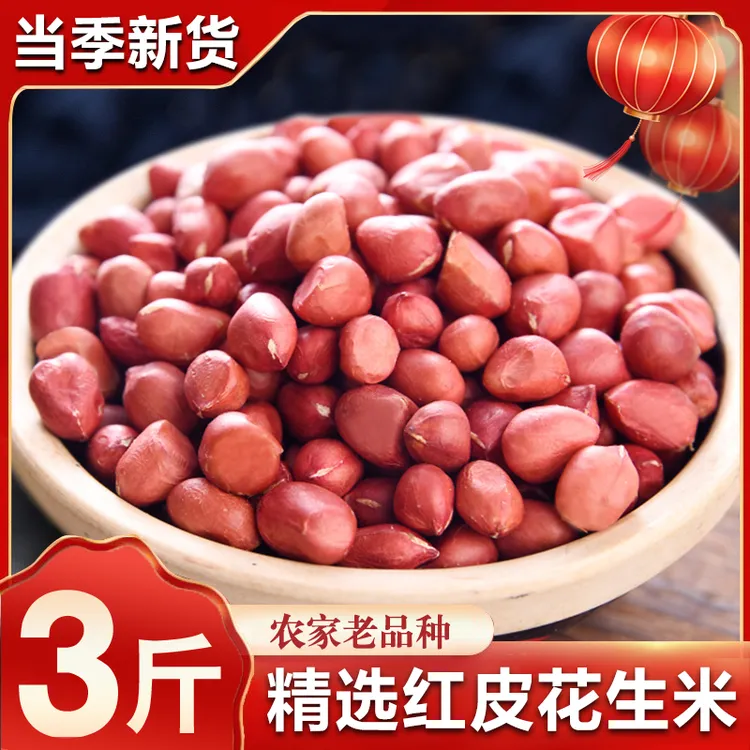 永祥龙25年东北农家优质红皮花生米四粒红炸食用颗粒饱满营养新货
