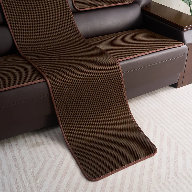 黑色办公室真皮沙发垫套防滑四季通用高档实木三人坐垫轻奢简约