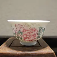【墨舍名窑】溢珍堂过墙花卉小压手杯