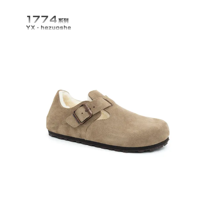 1774系列加绒全包羊皮毛一体勃肯鞋保暖冬季女鞋【三俊】