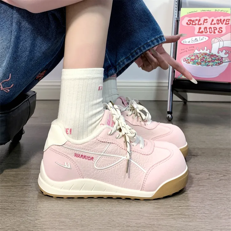回力粉色软底德训鞋女2026春季新款百搭丑萌鞋港风休闲轻便运动鞋