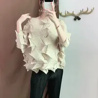 【F040胖哥专享】2025新款SAN宅褶皱钻石褶精品高端女装