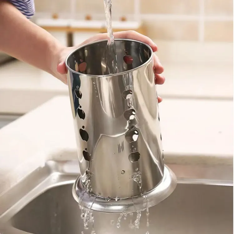 加厚不锈钢筷子筒商用餐饮店沥水筷子笼家用商用厨房餐厅筷子篓