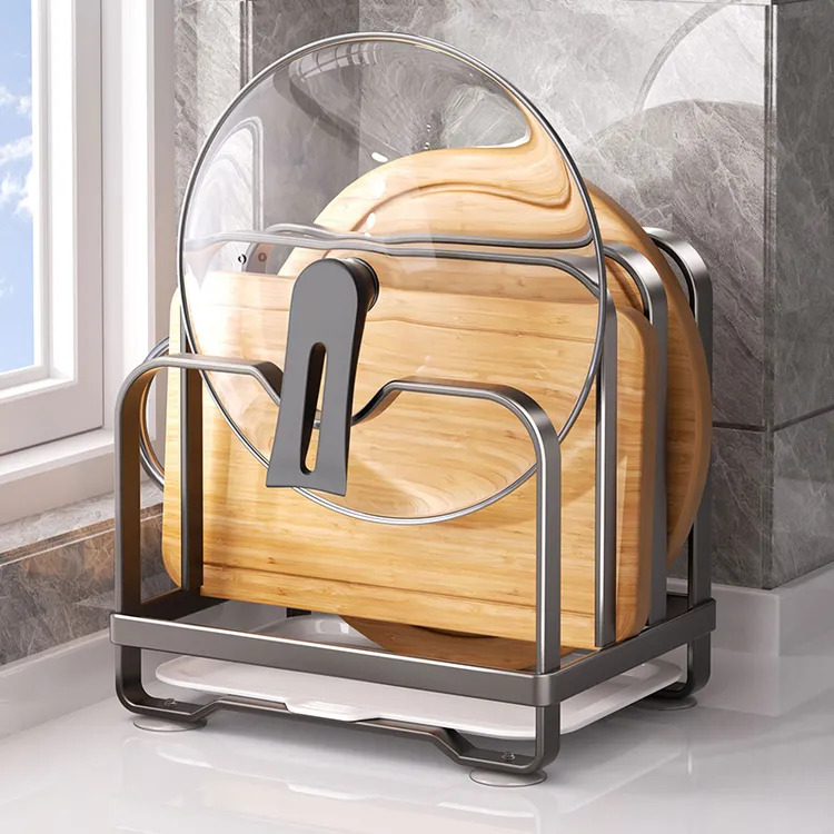 优勤厨房锅盖架台面菜板放置架多功能置物架案板支架菜板收纳架